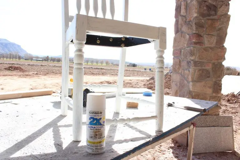 white painted chair