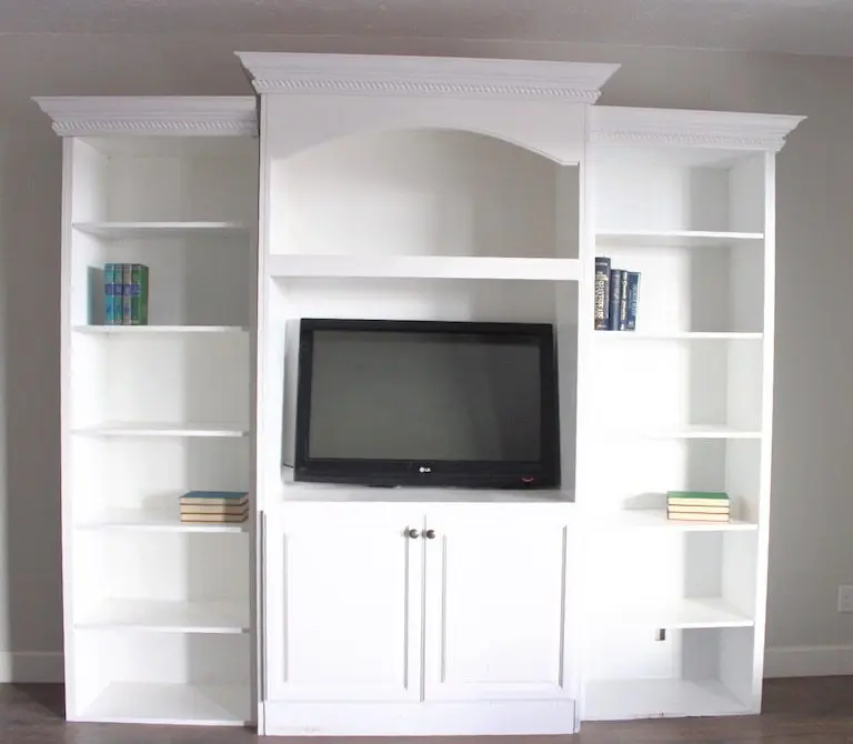 white bookshelf