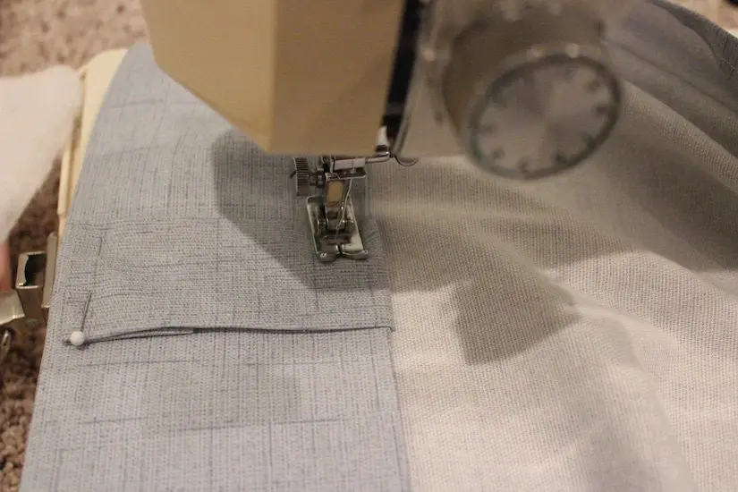 sewing machine and fabric