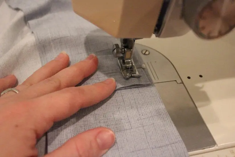 sewing machine and fabric