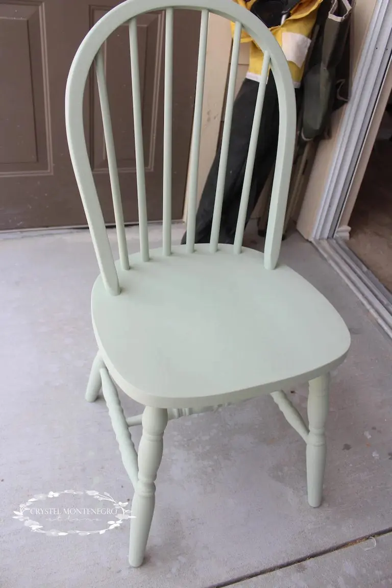 Green painted spindle chair