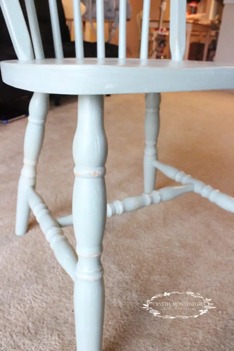 Green painted spindle chair