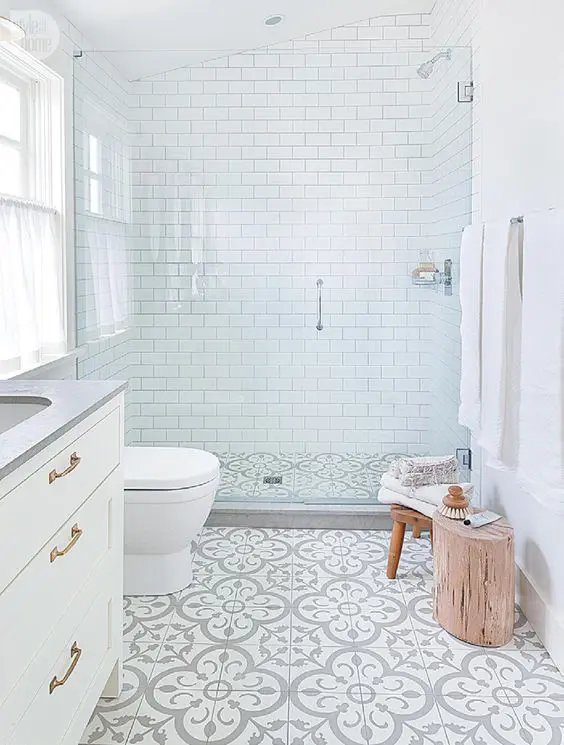 Remodeled bathroom white