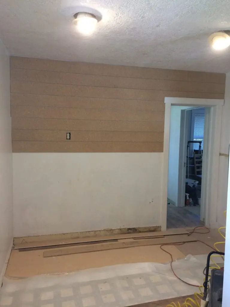 Shiplap on a wall