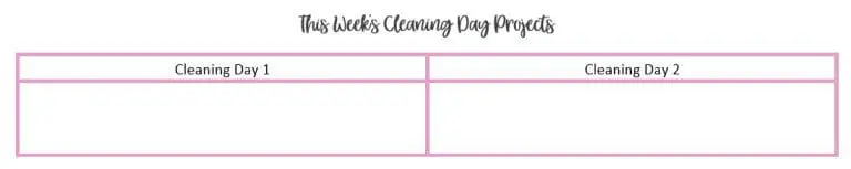 cleaning list