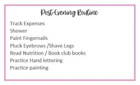 late evening routing list