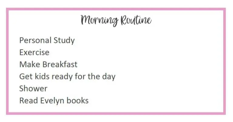 Morning routine list