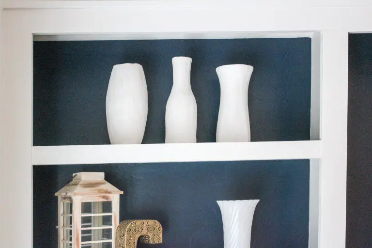 White built in entertainment center