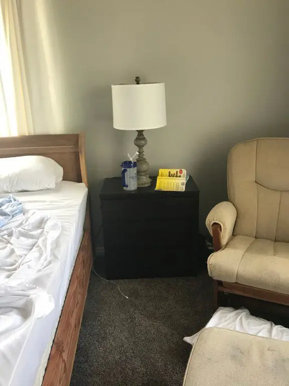 Black nightstand