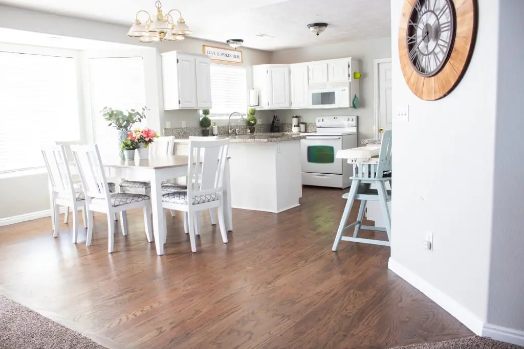 White cabinets in a kitchen 