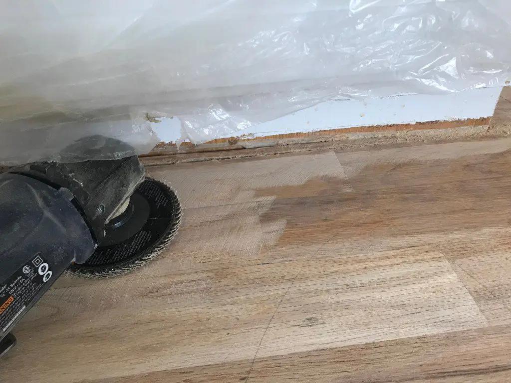 Sanding a wood floor