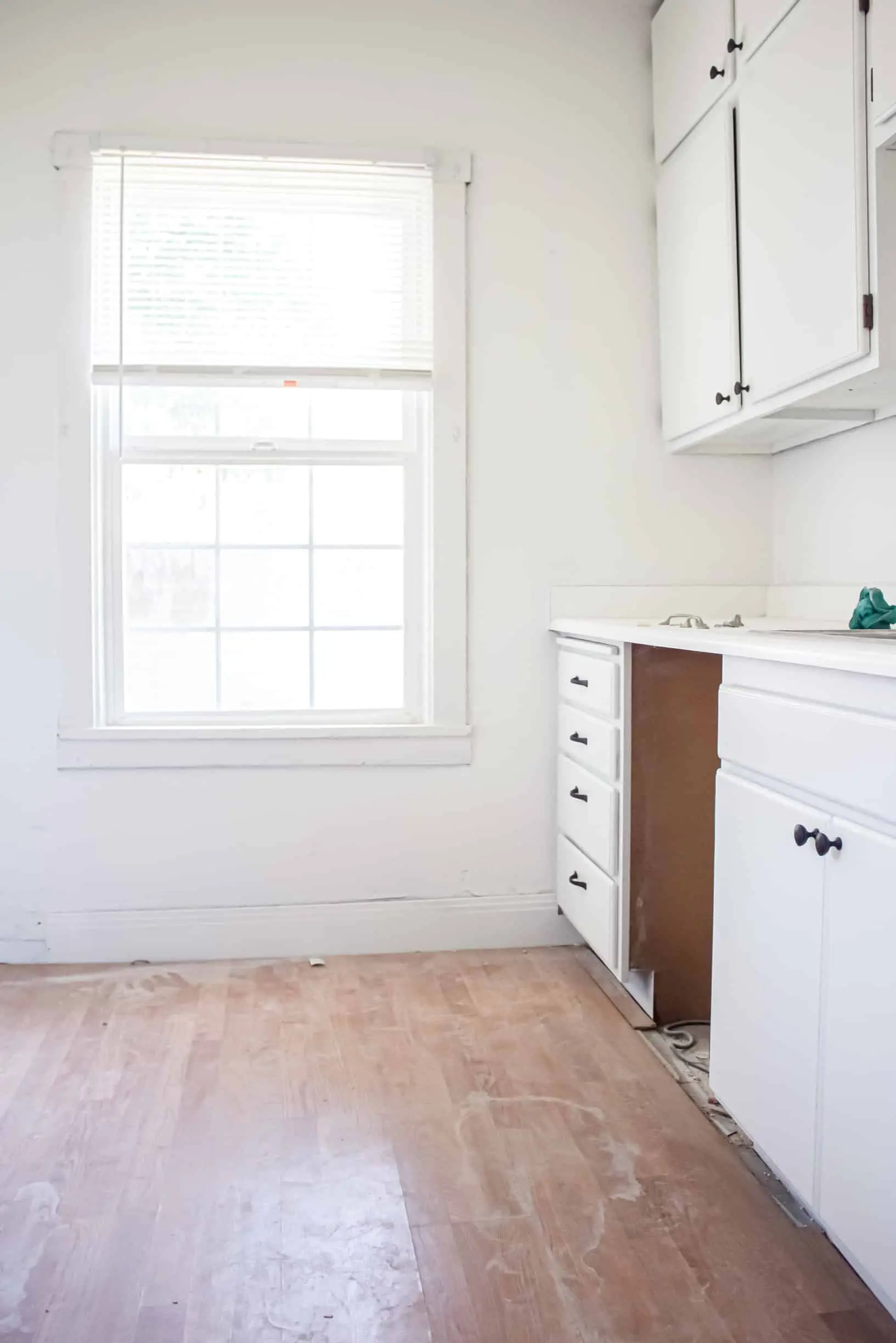 Window in a white kitchen