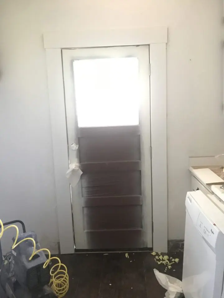 White door with white molding