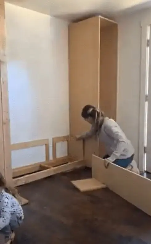 MDF frame for entryway built in