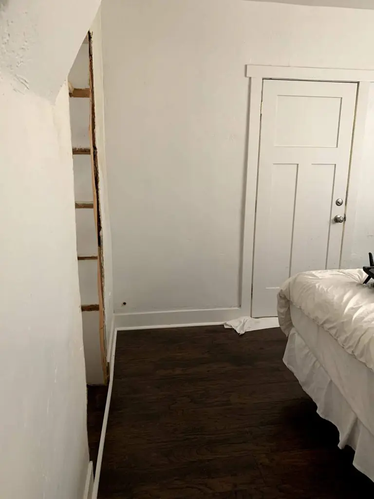 Exterior door inside a bedroom