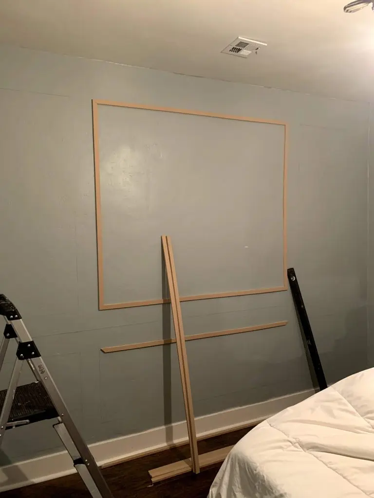 Frame of wood on a wall