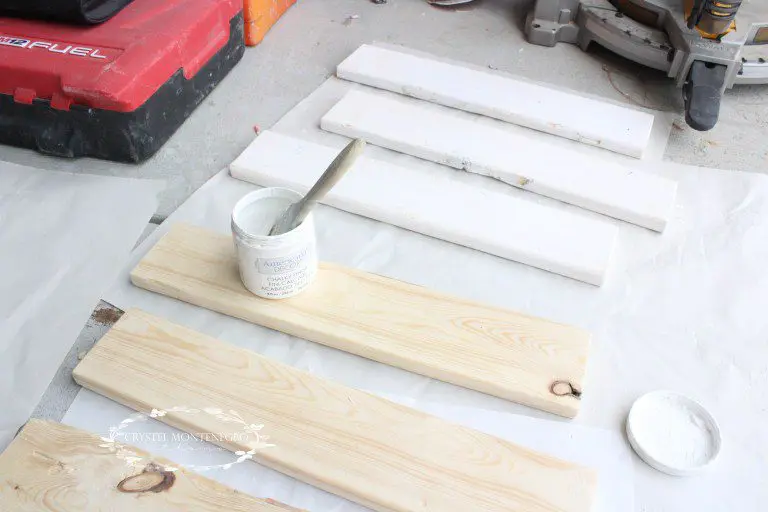 Wood planks in a row