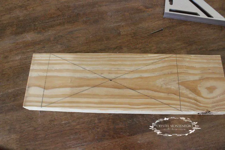 Wood with pencil markings on top