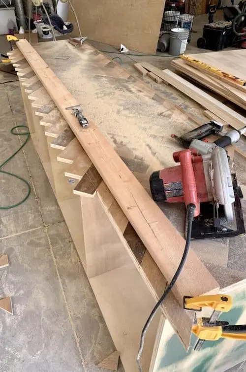 Herringbone countertop