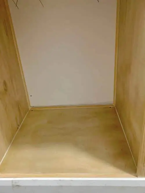 The inside of a cabinet