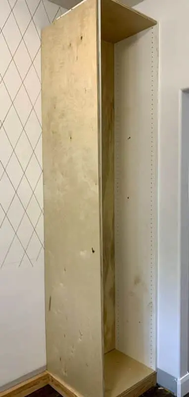 Tall cabinet made out of plywood