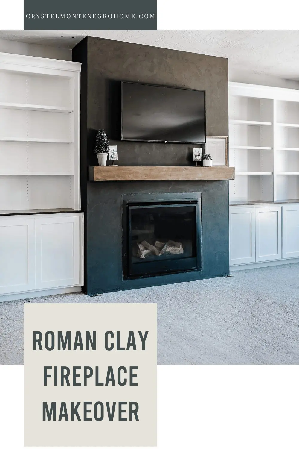 DIY Roman Clay Fireplace - Get the Look of Real Cement and Stay in Budget