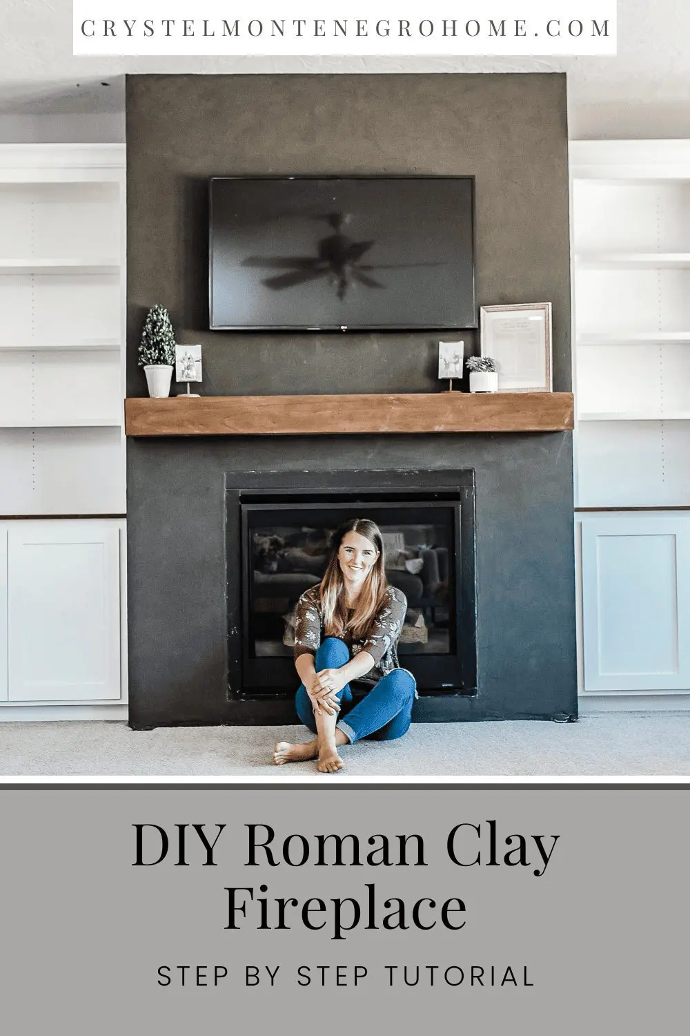 DIY Roman Clay Fireplace - Get the Look of Real Cement and Stay in Budget