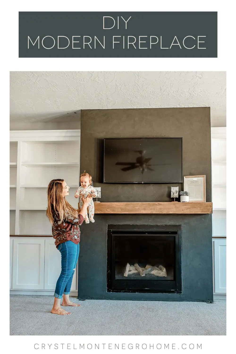 DIY Roman Clay Fireplace - Get the Look of Real Cement and Stay in Budget