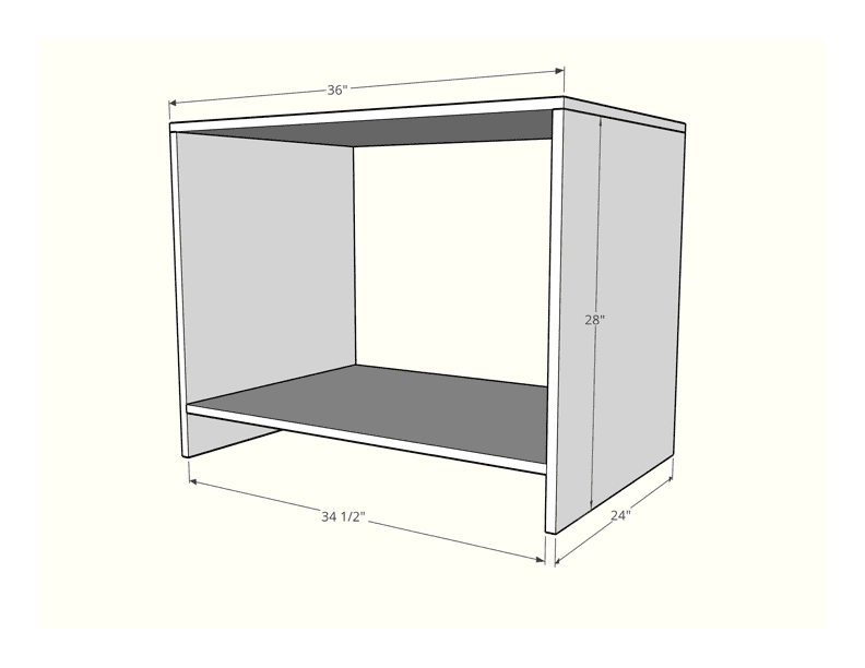dimensions for a home office builtin