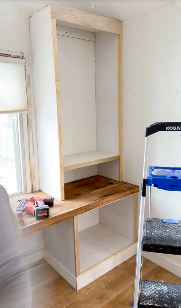 carcass of a built in cabinet