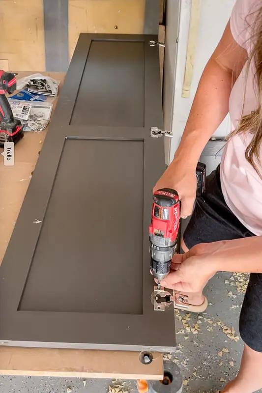 drilling hinge holes