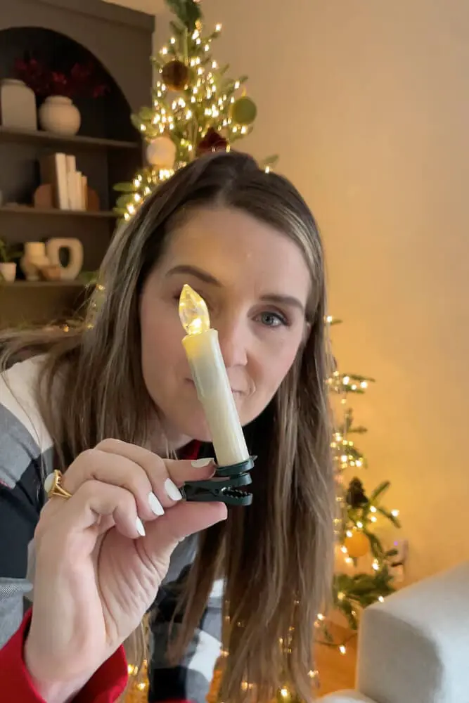 pretty candle lit christmas tree lights for Traditional Christmas Decor