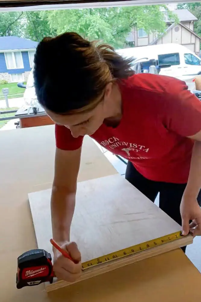 measuring and cutting sides for cabinet drawer