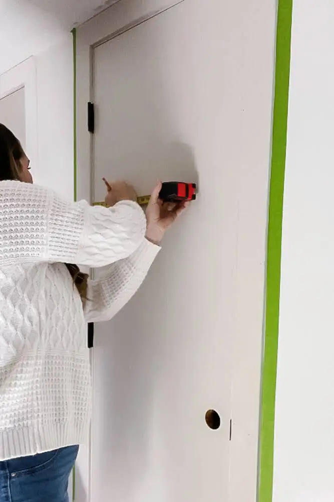 measuring from left to center for door trim