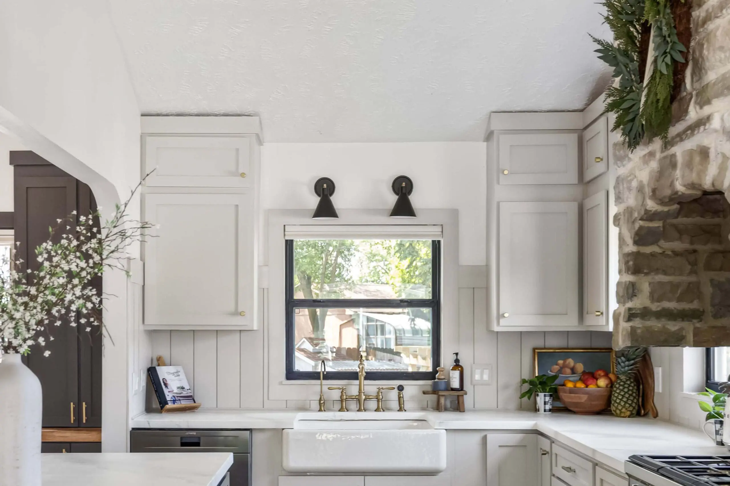 Extending kitchen cabinets to the ceiling.
