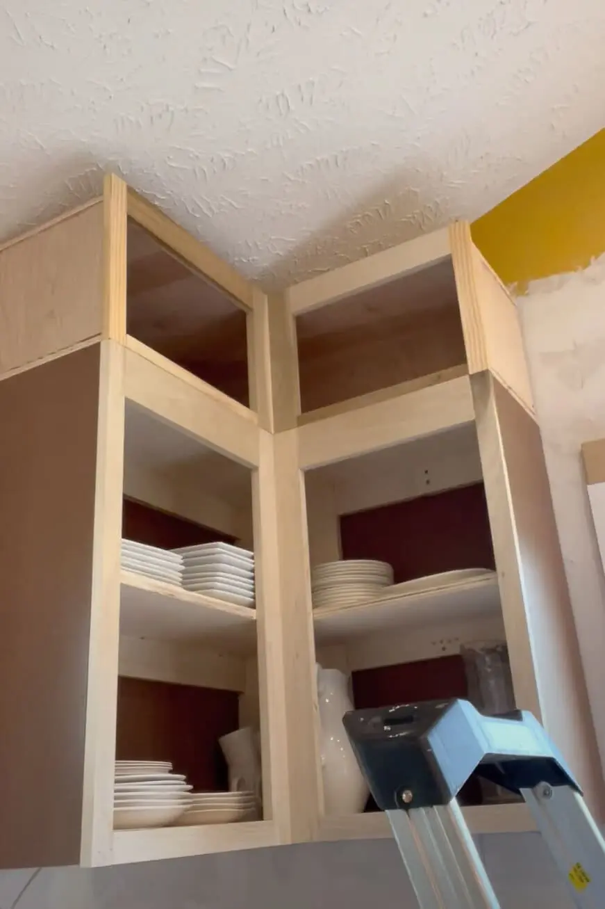 Face frame on cabinets.