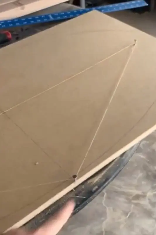 Using the string and nail method to make an oval