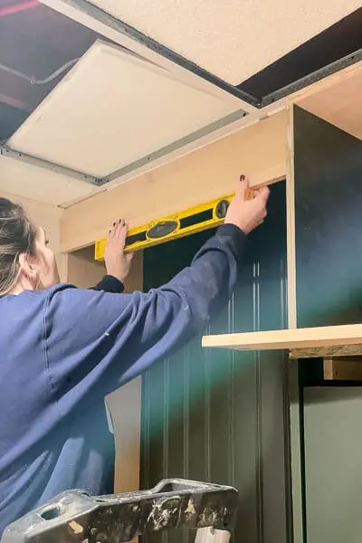 using a level to build a built-in