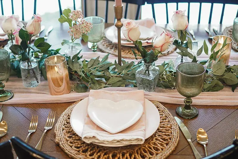 valentine's day table setting