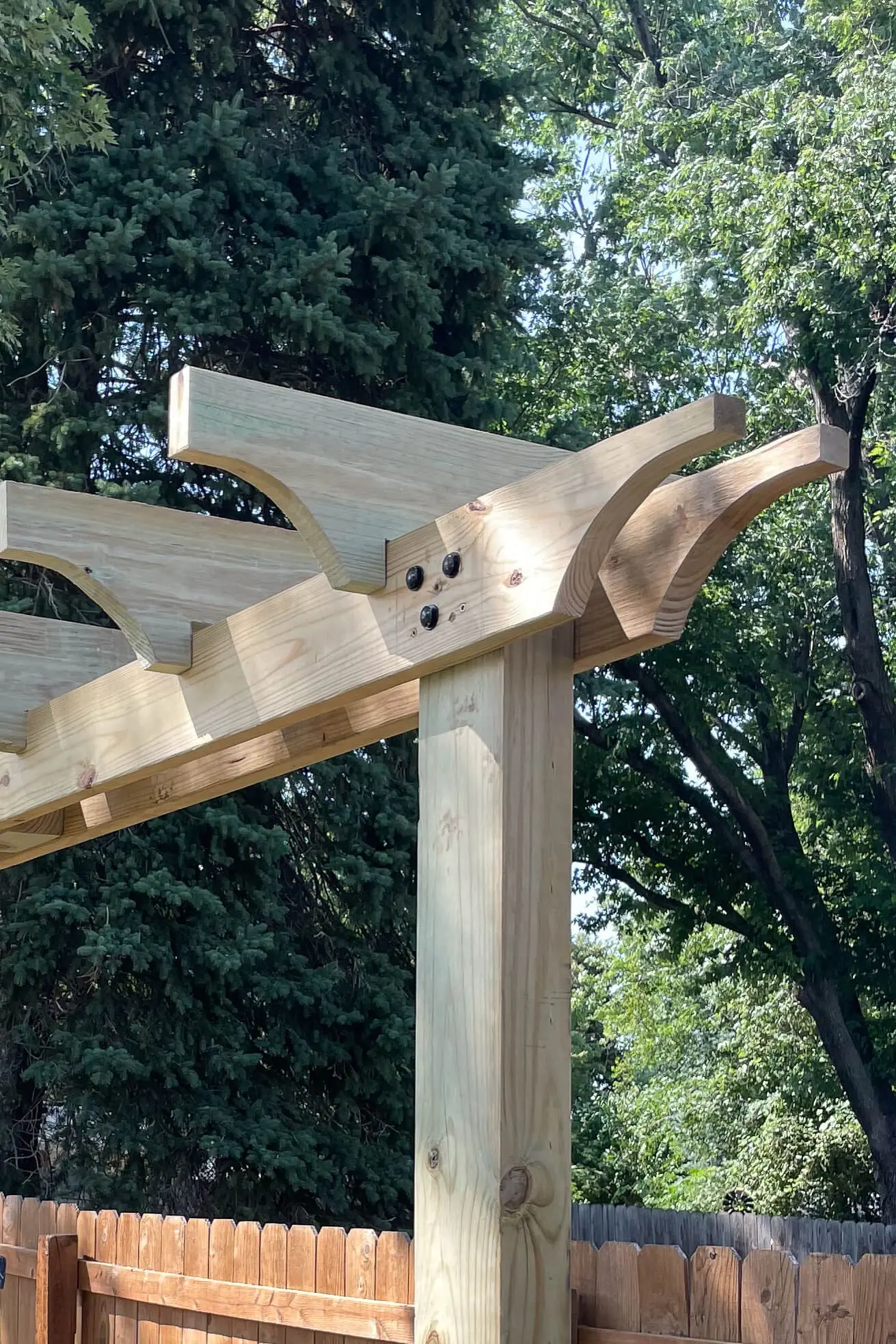 Finished backyard hammock stand.