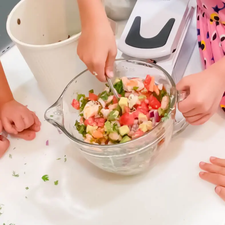 Finished ceviche recipe.  