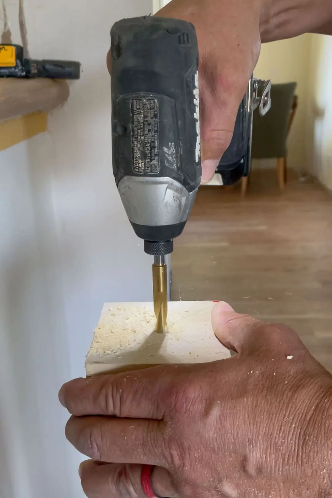 Using hardware from LJ-3004 Newel Mounting Kit to install a newel post. 