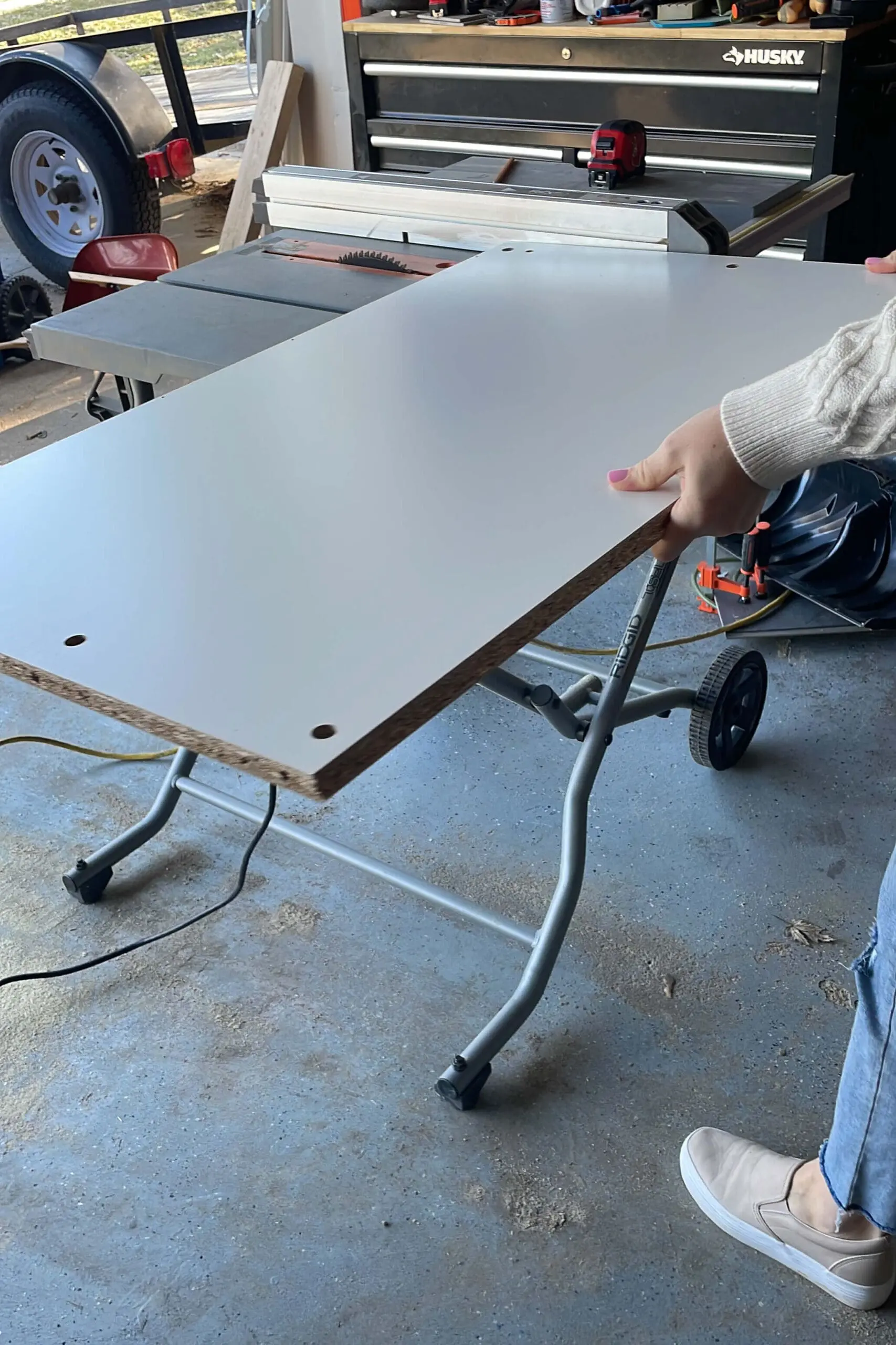 Modifying an IKEA Pax unit to fit in my girls' room.