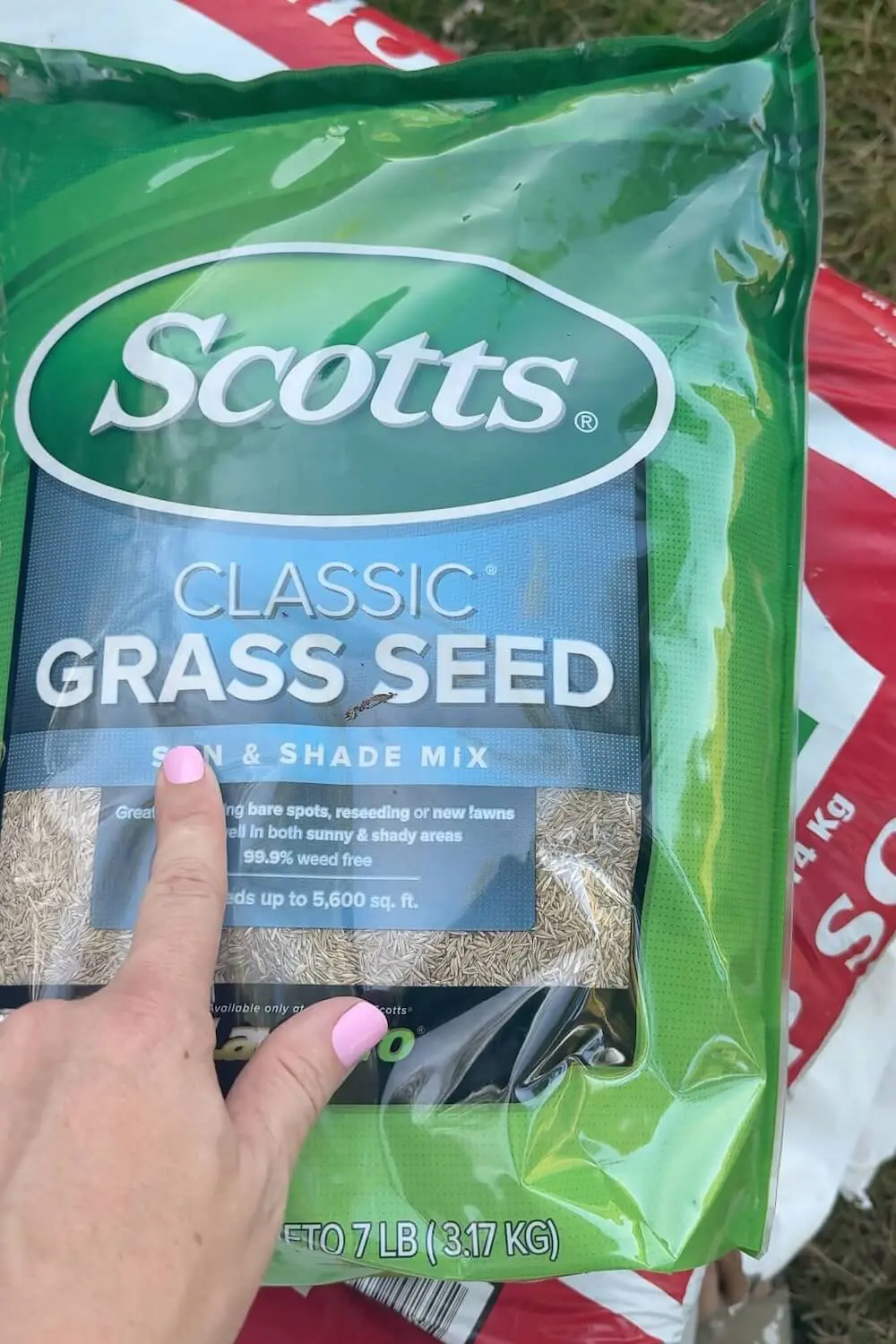 sun and shade grass seed used for reseeding a lawn