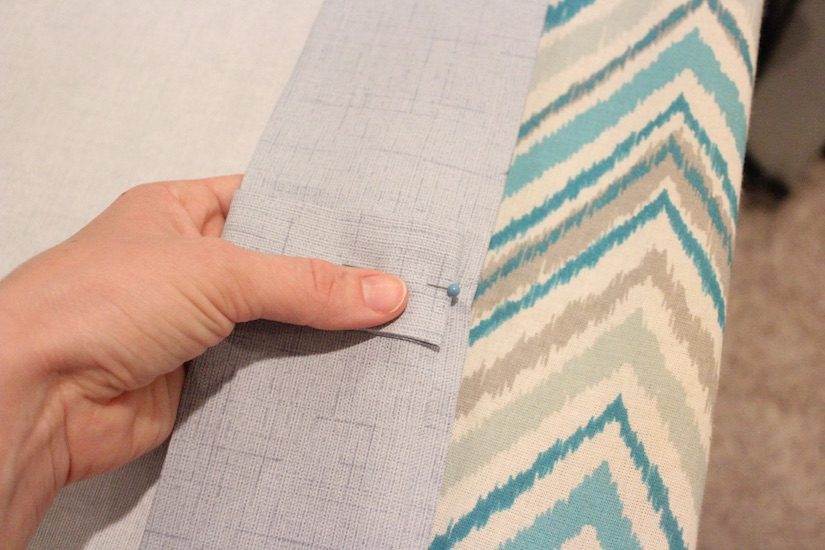 rectangle fabric on ironing board