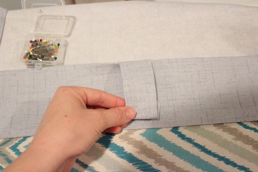 rectangle fabric on ironing board