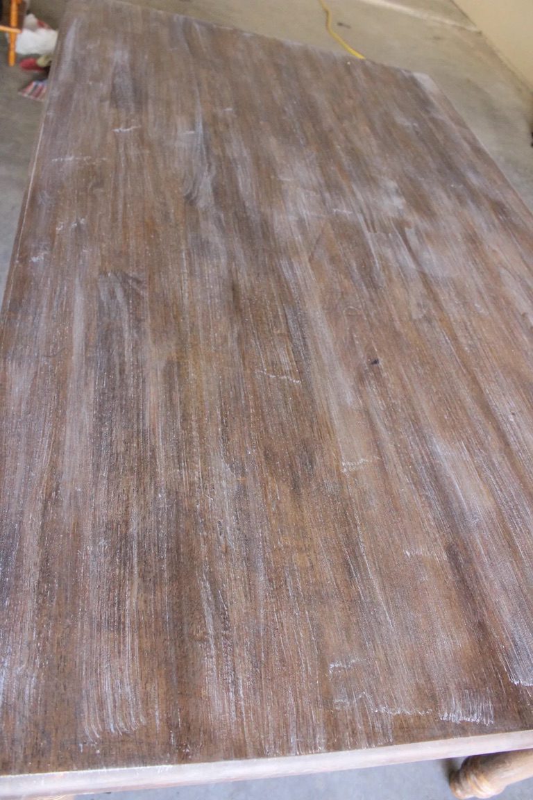 Sanded table top