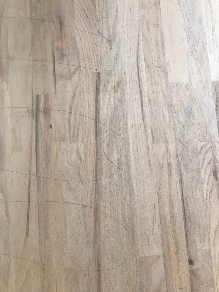 Sanded wood floor