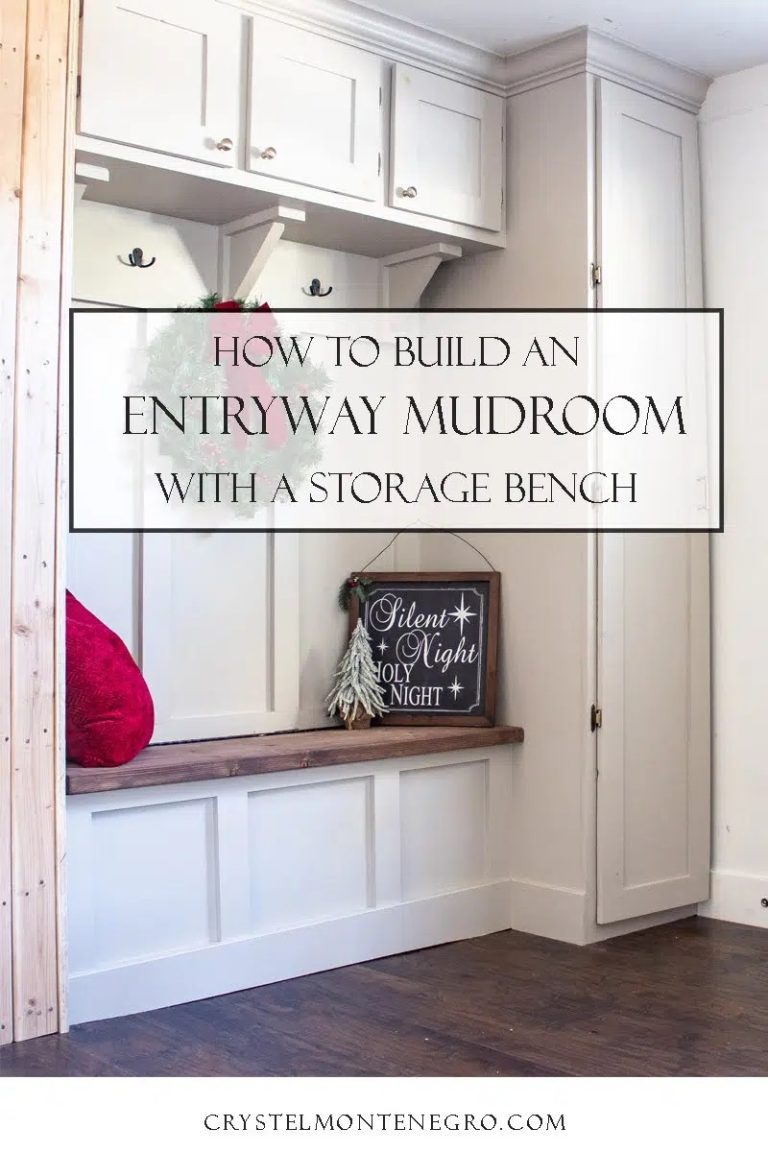 How to Build and Entryway Mudroom with a Storage Bench