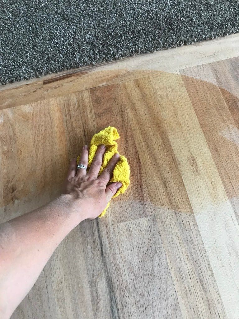 Staining a wood floor
